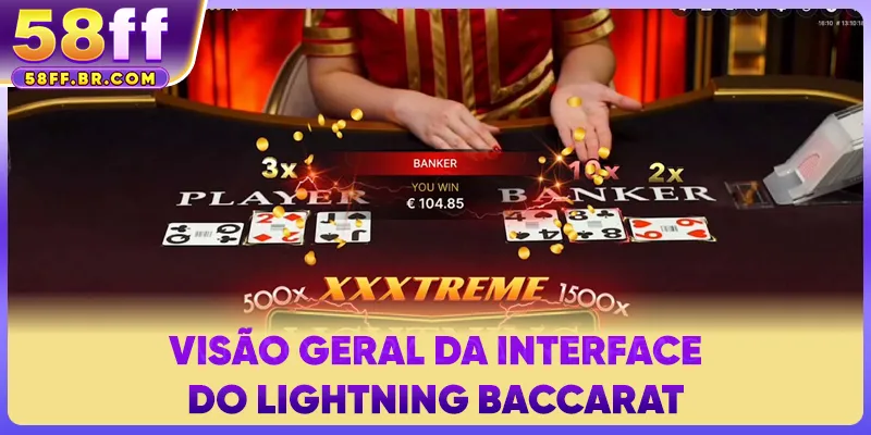 Visão geral da interface do Lightning Baccarat